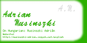 adrian musinszki business card